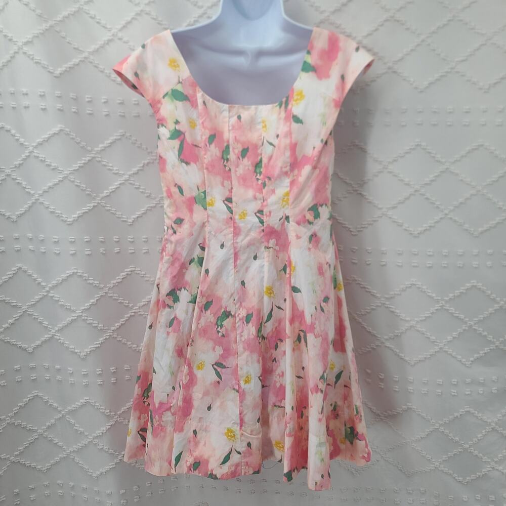 Floral fairy dainty pink dress A new day Size 4 feminine NWT soft garden party - Picture 3 of 10